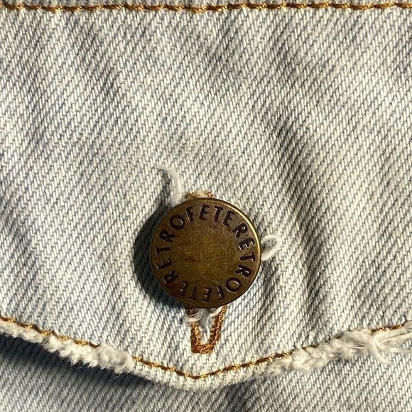 Retrofete | Perri Indigo Patchwork Jean Jacket Sz: XL - Picture 10 of 10